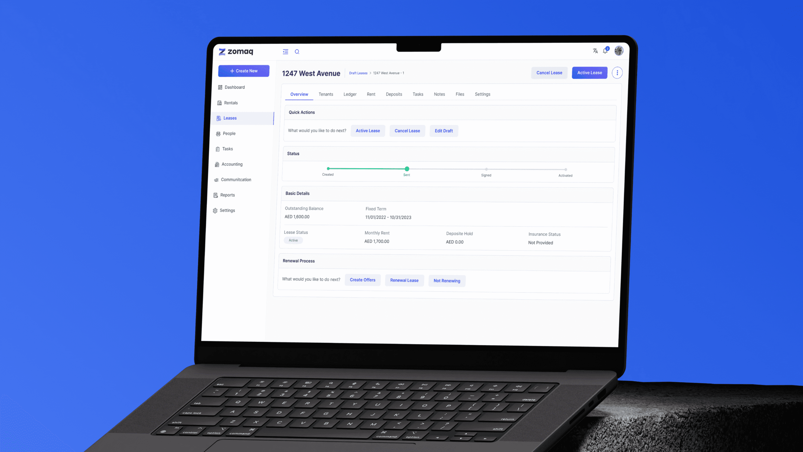 Laptop Mockup on Concrete Brick with Direct Light 1